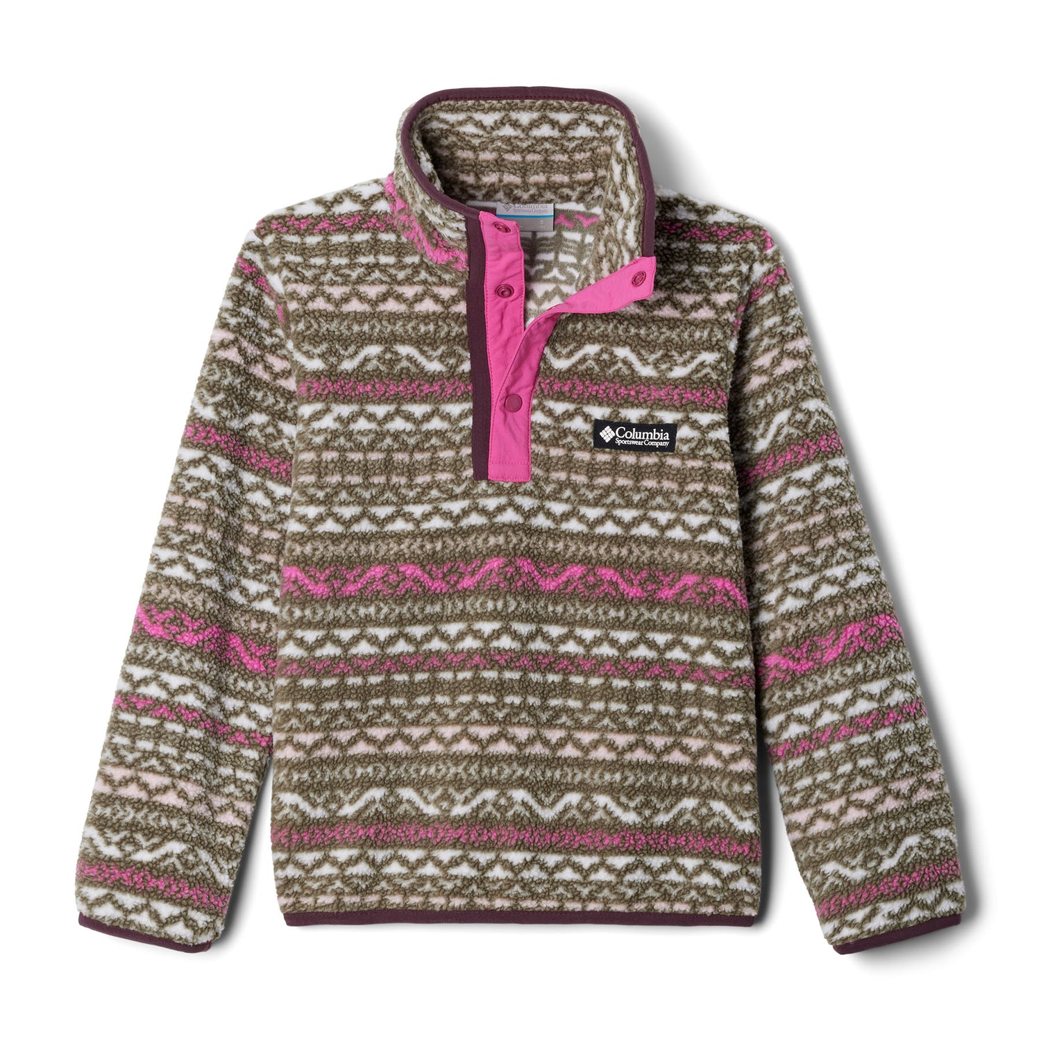 Kids' Helvetia II Printed Half Snap Fleece Pullover