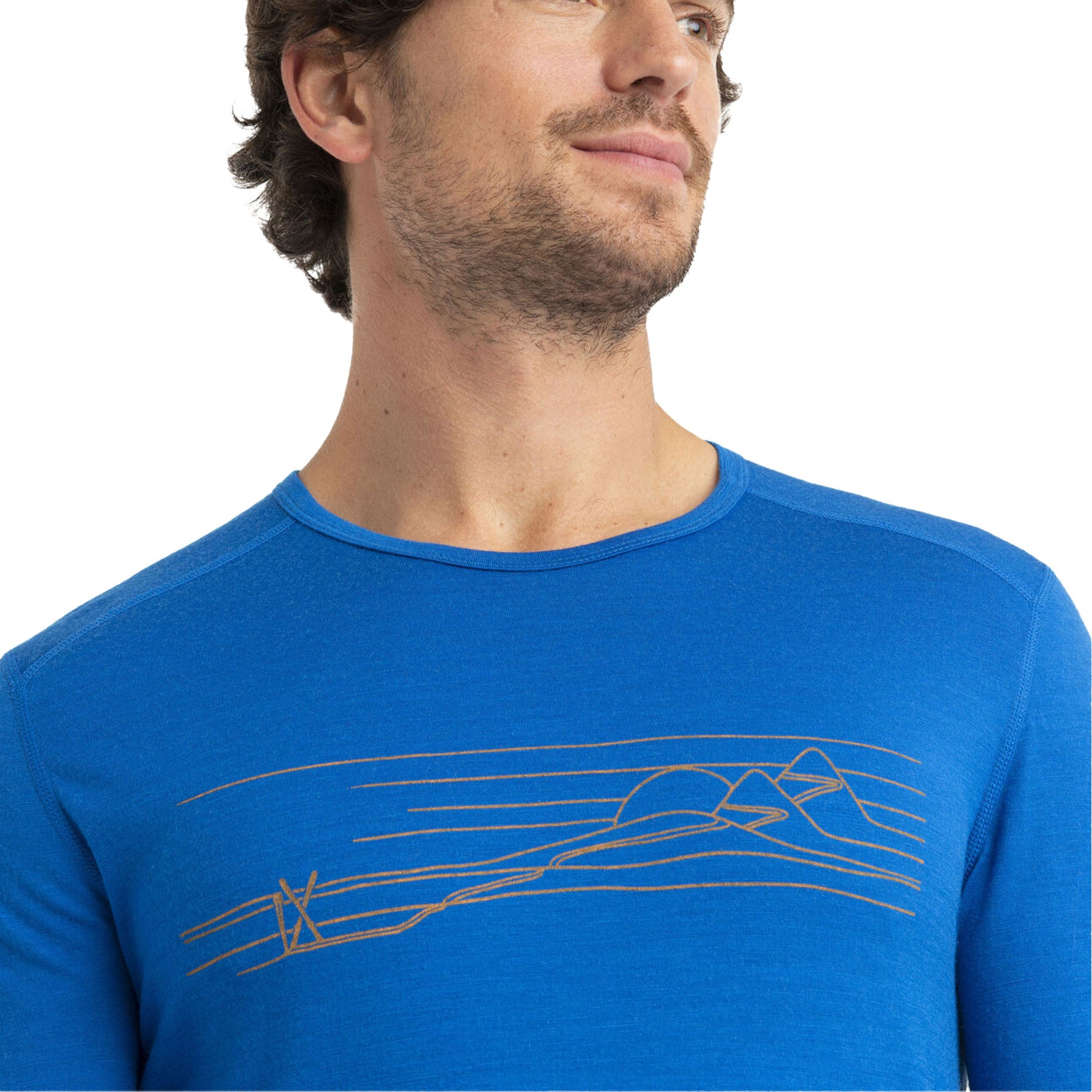 Icebreaker Men's 200 Oasis Long Sleeve Crewe Ski Stripes 