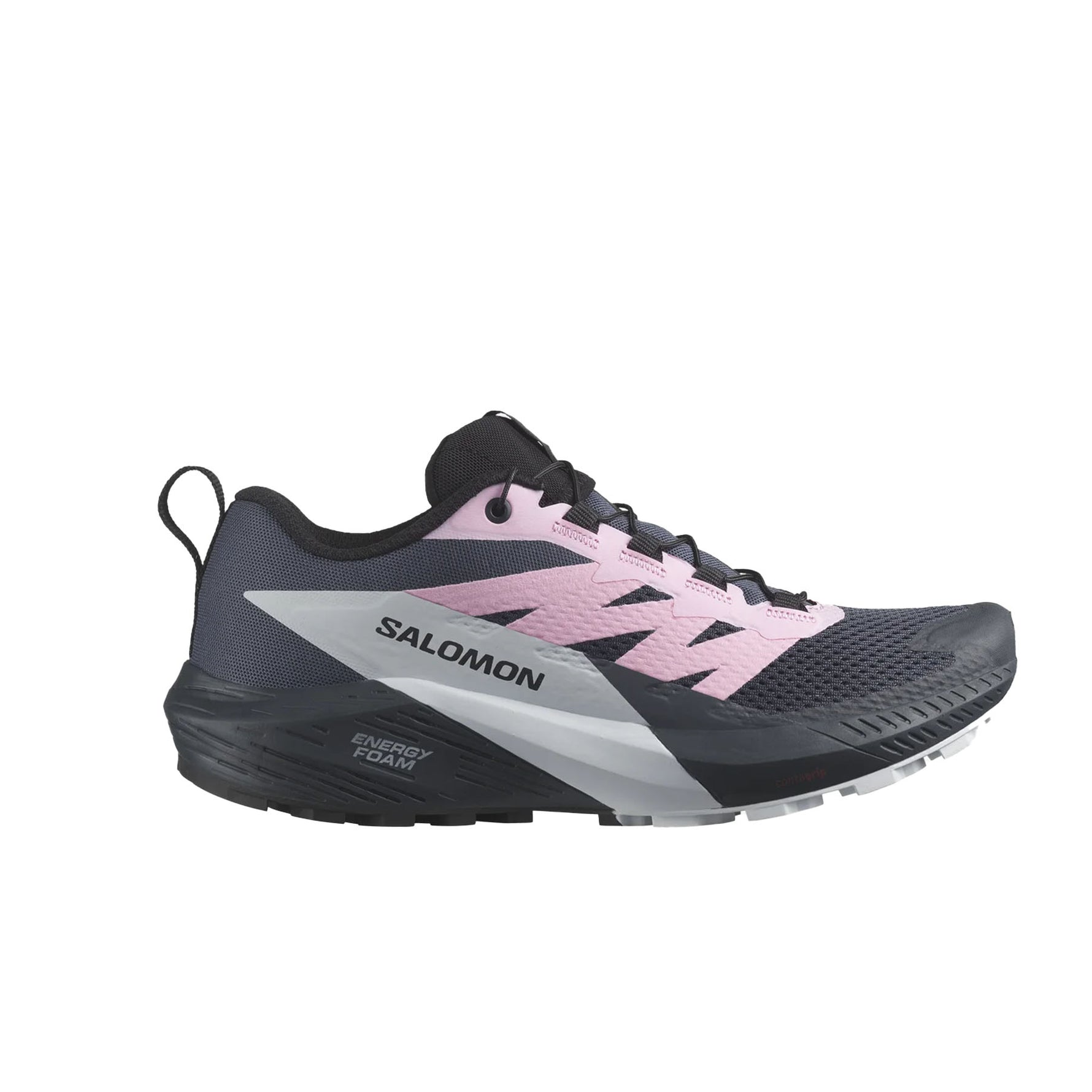 Hoka Women's Sense Ride 5 Trail Running Shoes #color_india-ink-lilac-sachet-arctic-ice