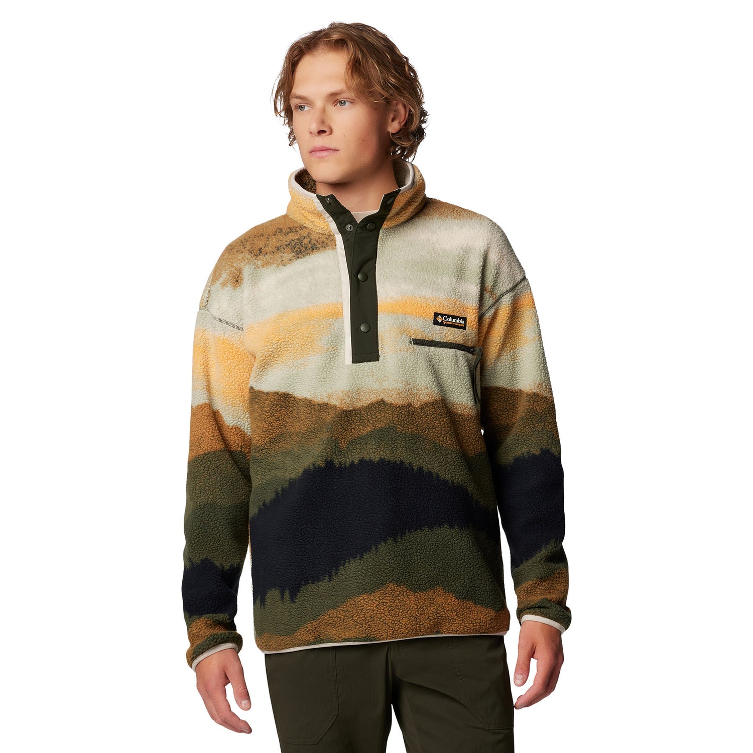 Men's Helvetia II Printed Half Snap Fleece Pullover