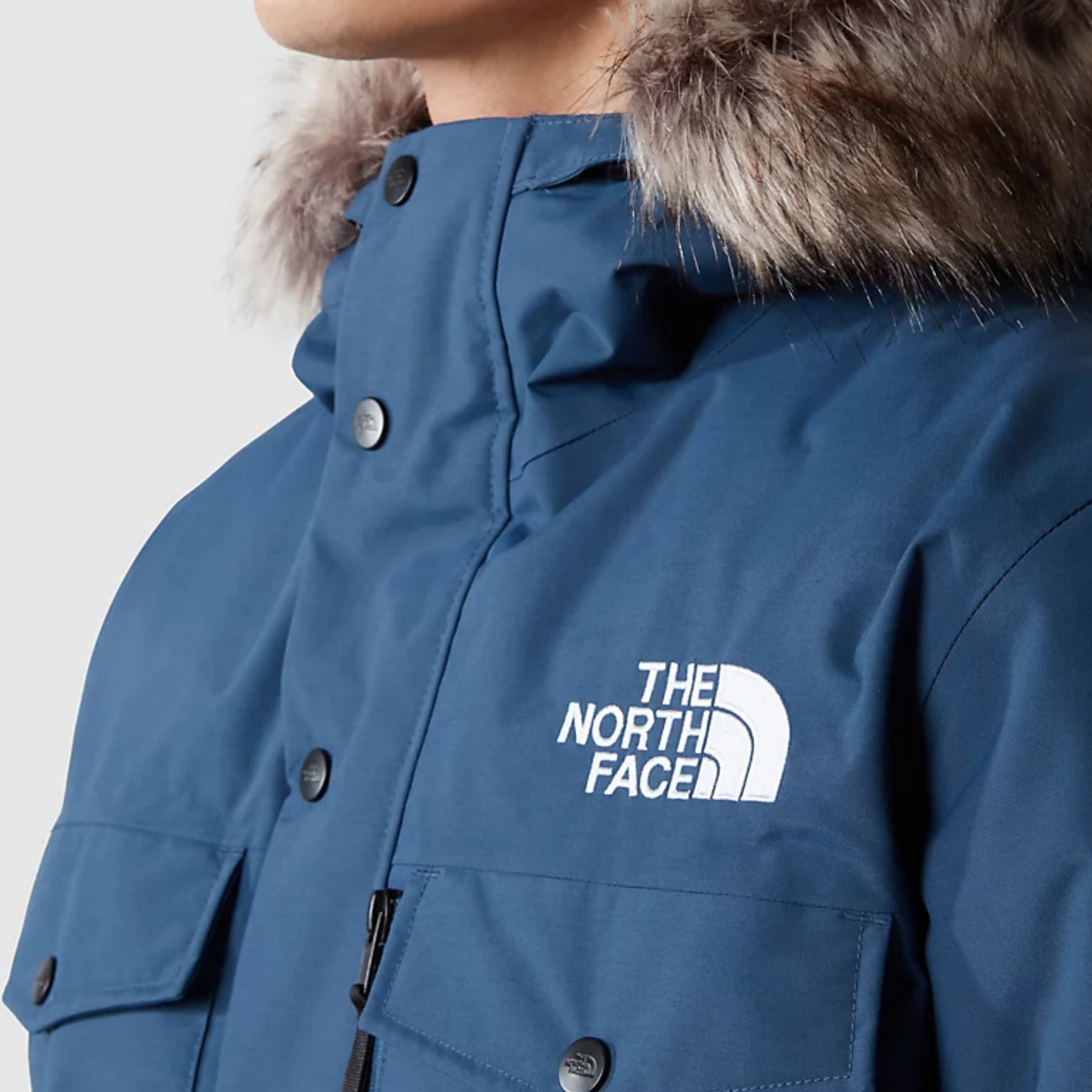 North face gotham store jacket blue