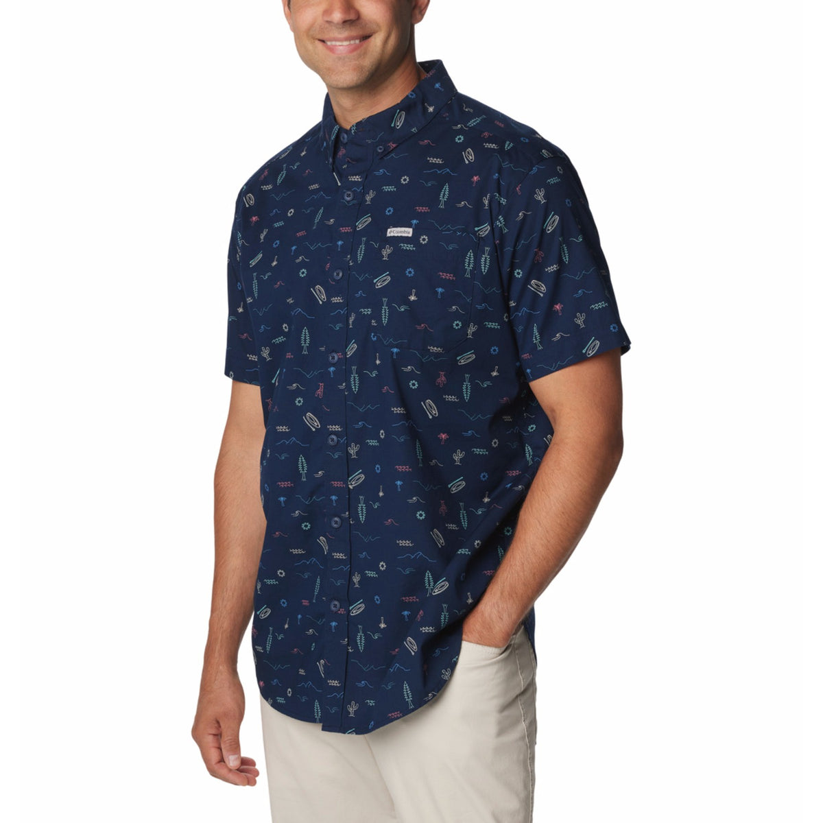 Columbia Men's Rapid Rivers Printed Short Sleeve Shirt 