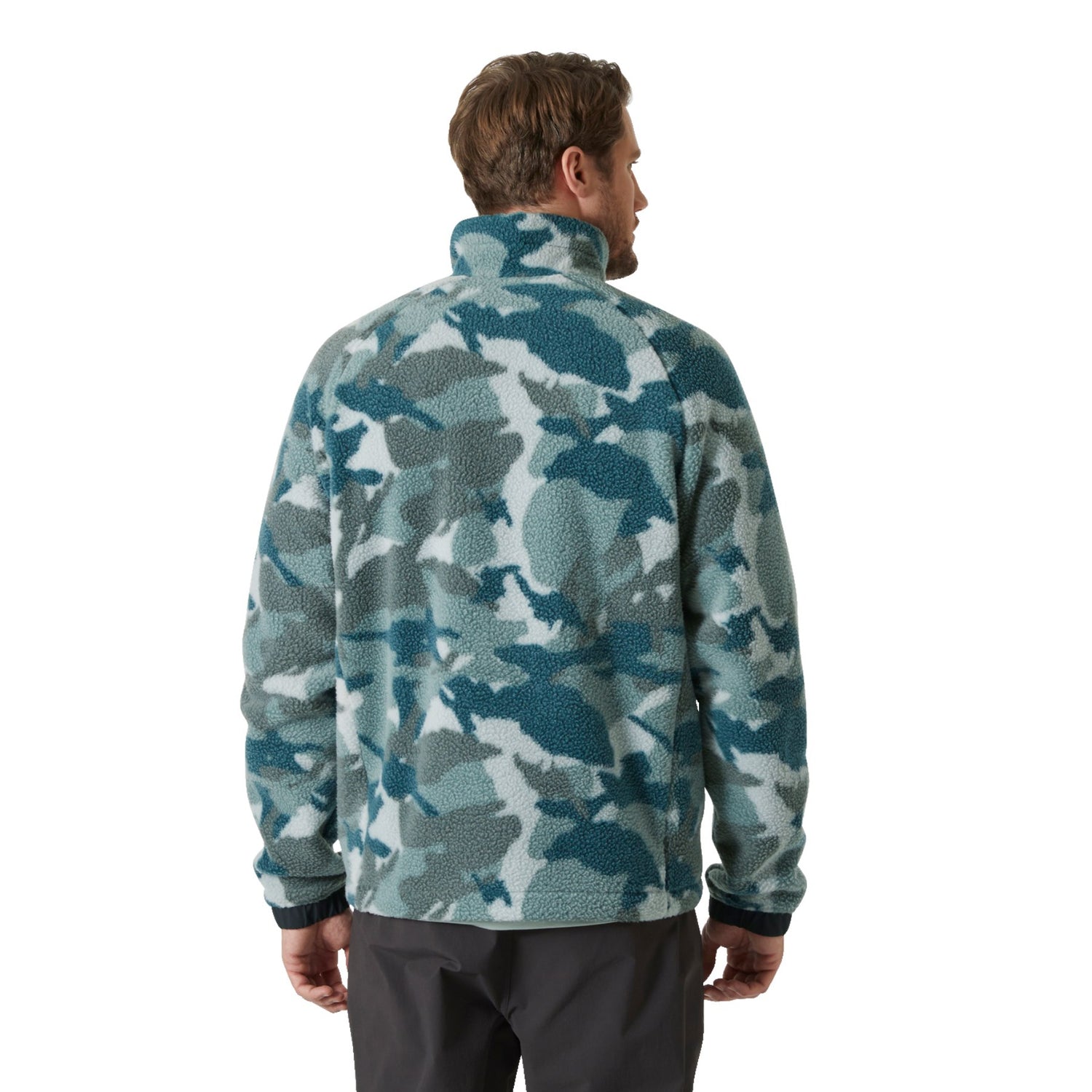 Men's Panorama Printed Pile Snap Fleece Jacket