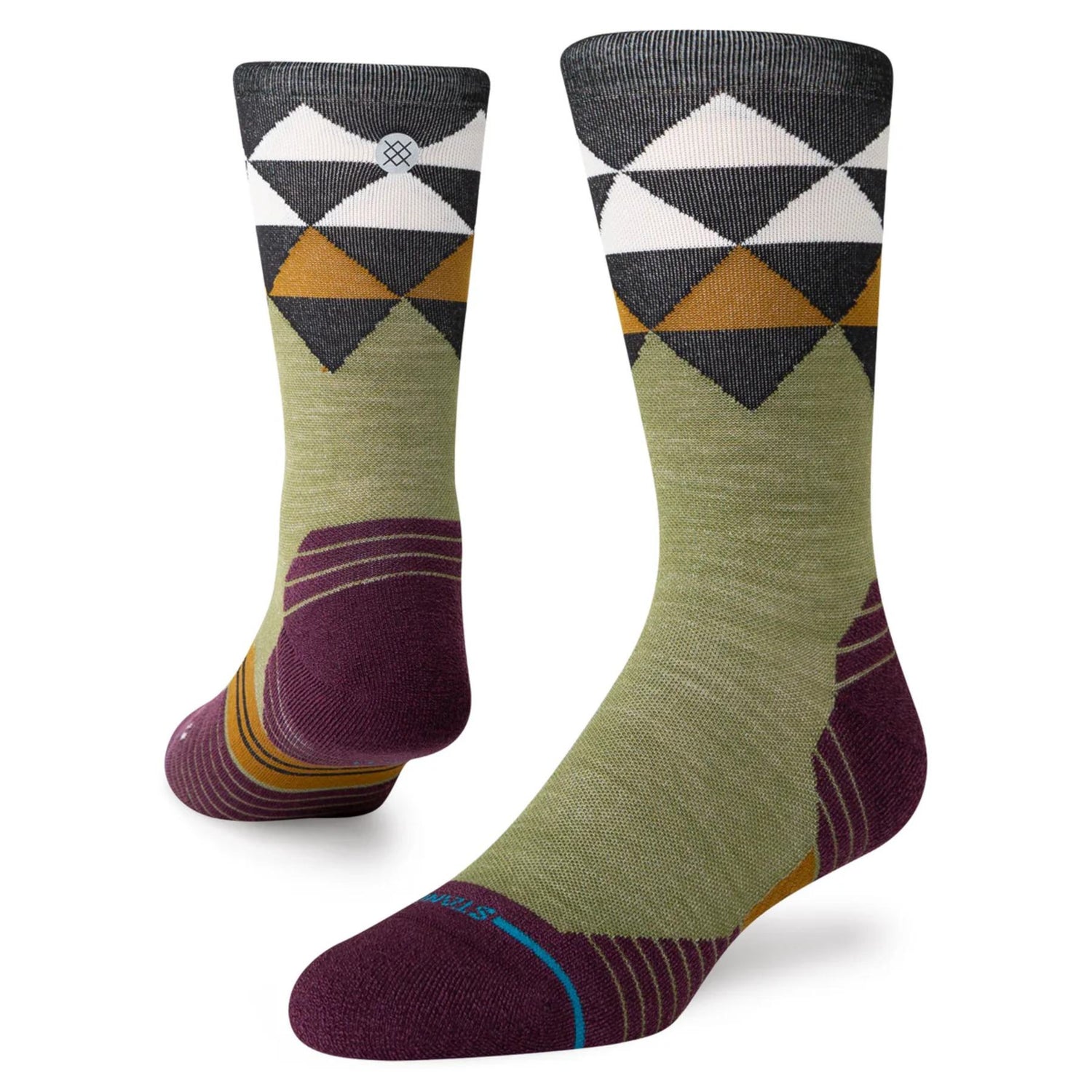 Quadrilateral Light Wool Crew Socks