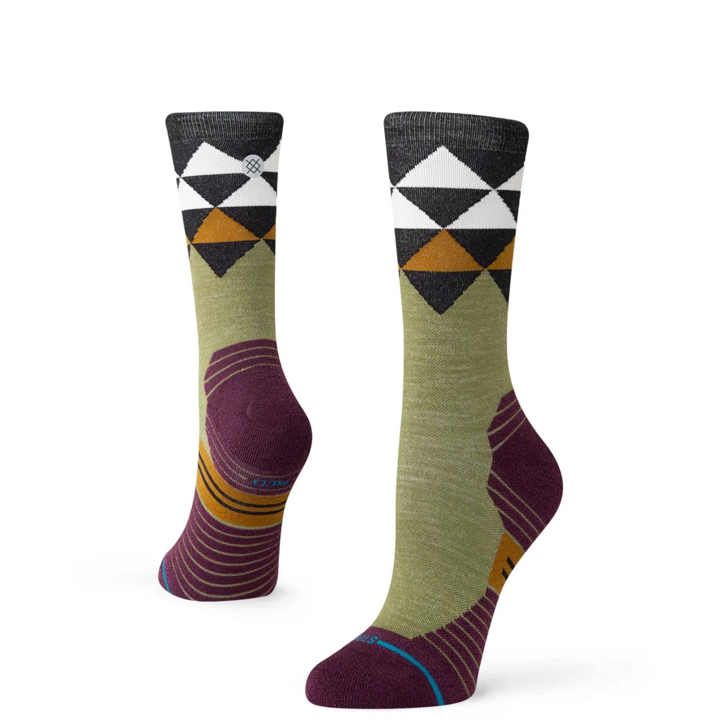 Quadrilateral Light Wool Crew Socks