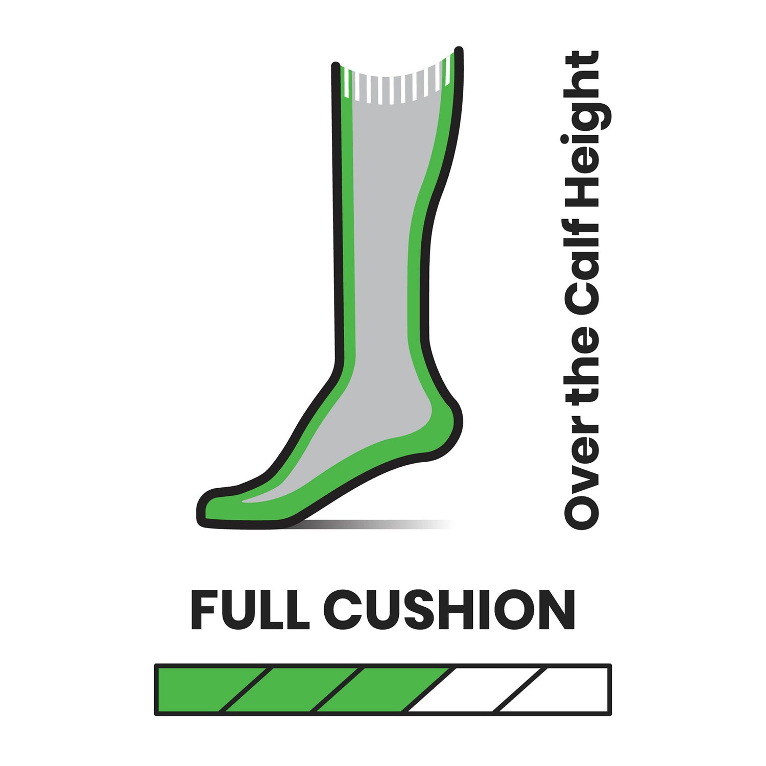 Kids' Wintersport Full Cushion Stripe Over The Calf Socks