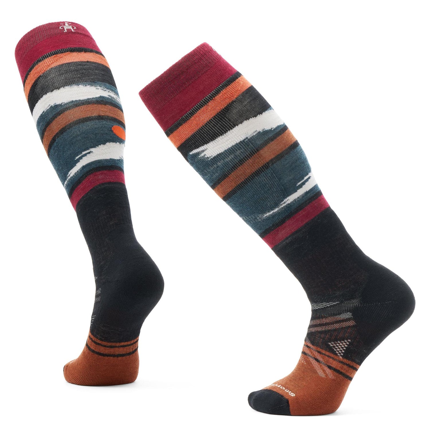 Men's Ski Full Cushion Midnight Ski Pattern OTC Socks