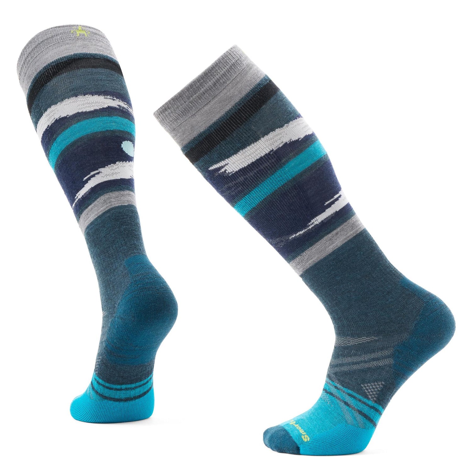 Men's Ski Full Cushion Midnight Ski Pattern OTC Socks