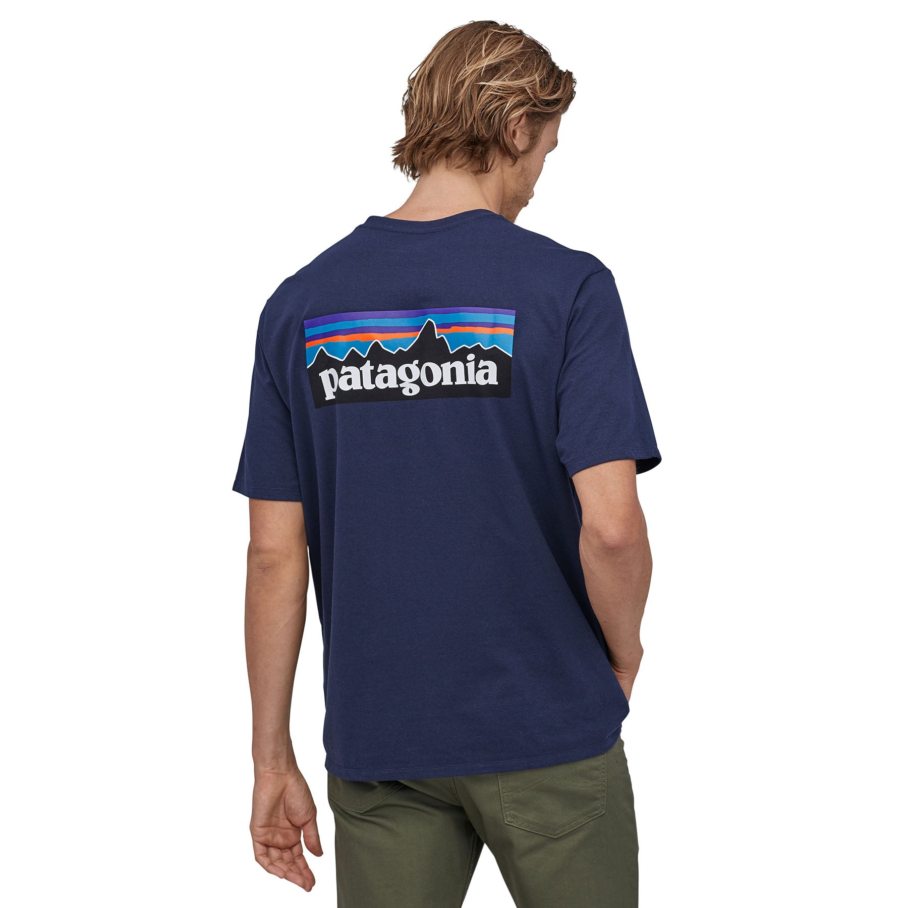 Blue patagonia t outlet shirt