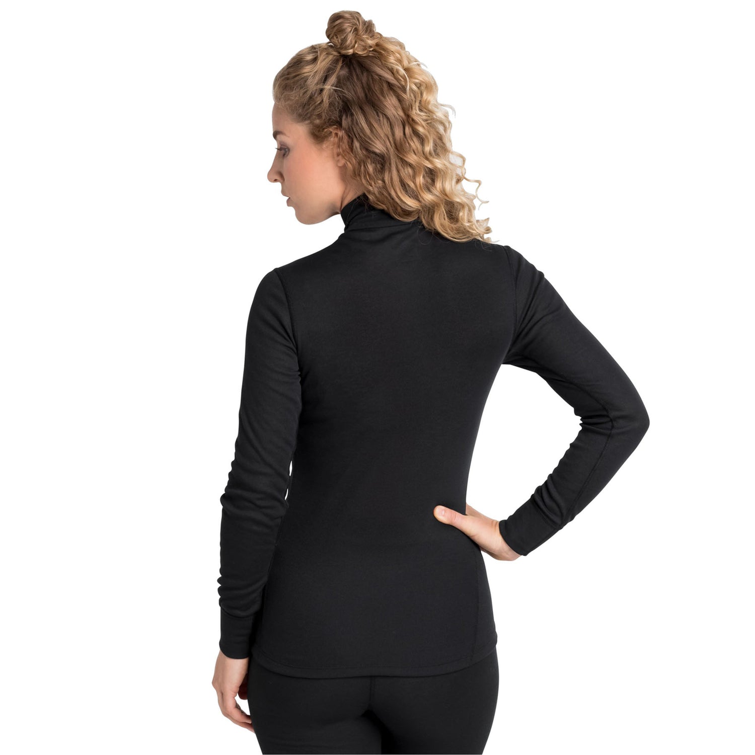 Women's Active Warm Eco Half Zip Turtleneck Baselayer Top