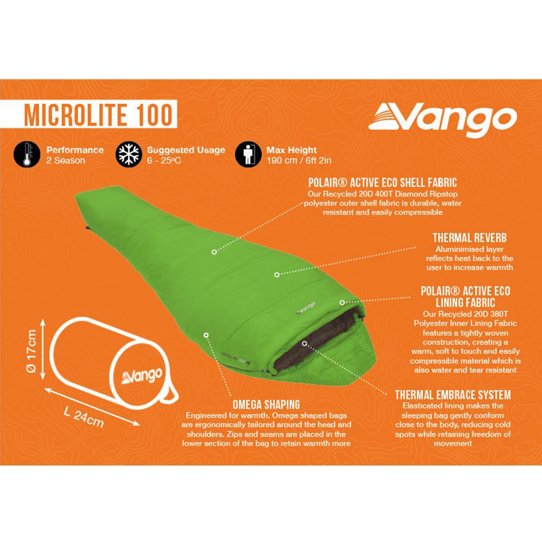 Microlite 500 square top sleeping bag