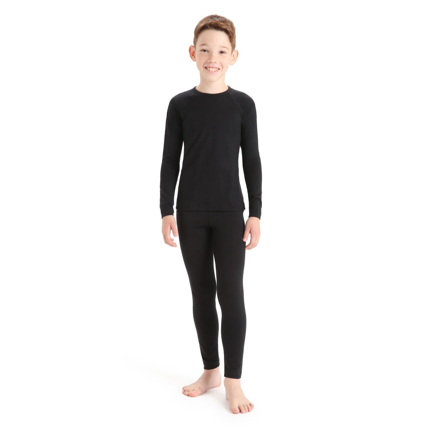 Icebreaker Kids' Merino 200 Oasis Long Sleeve Crewe Thermal Top 