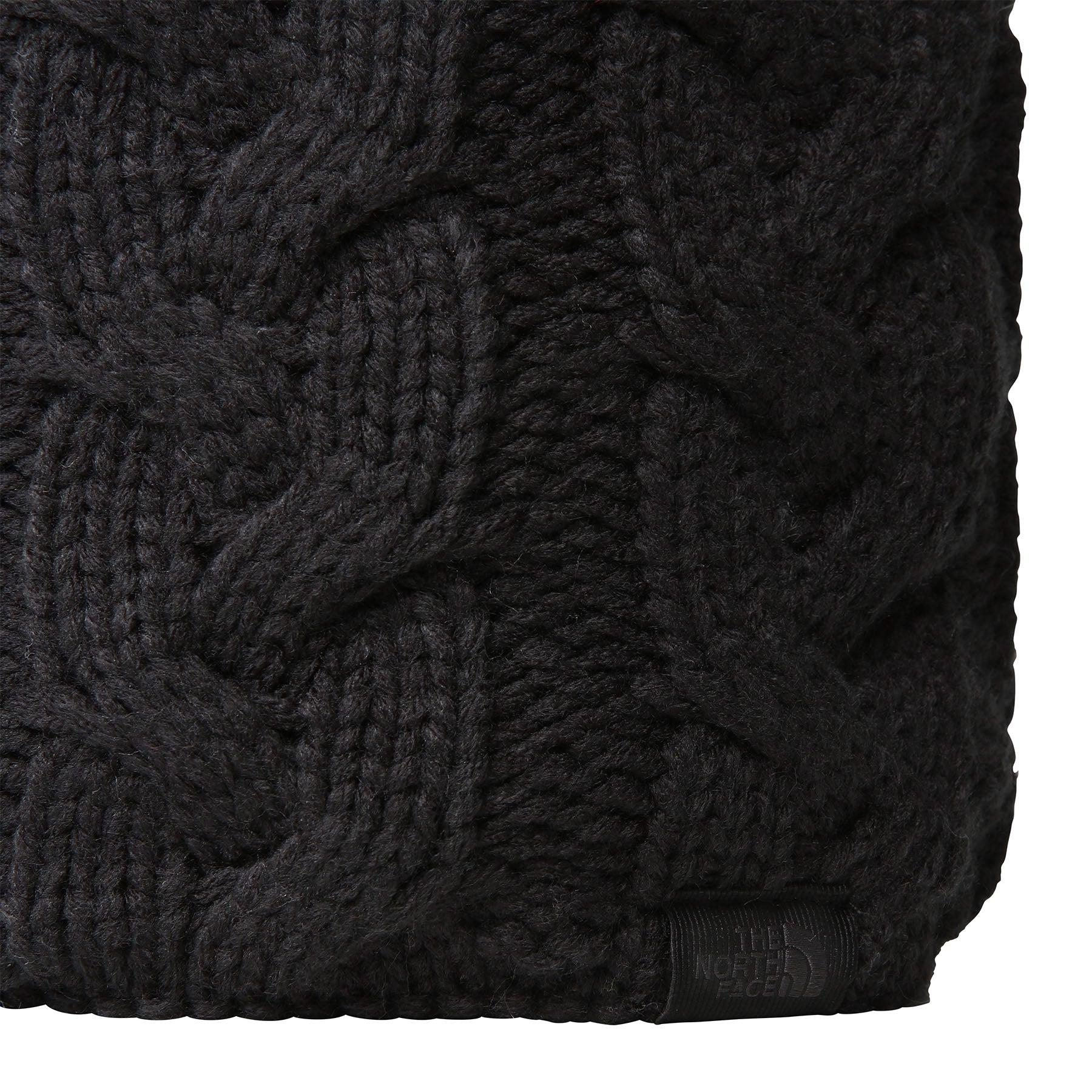 North face fuzzy store cable beanie