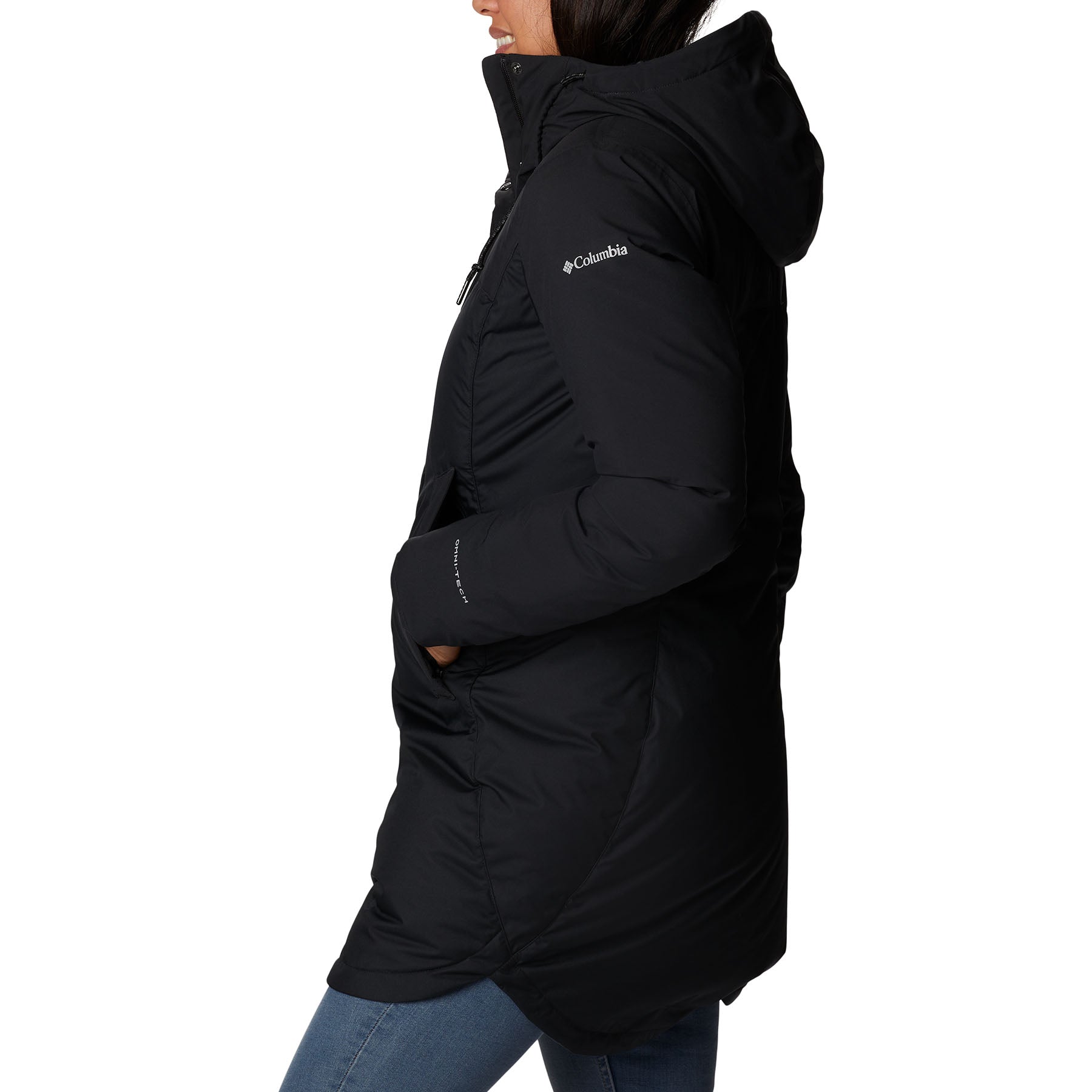 Columbia long black on sale jacket