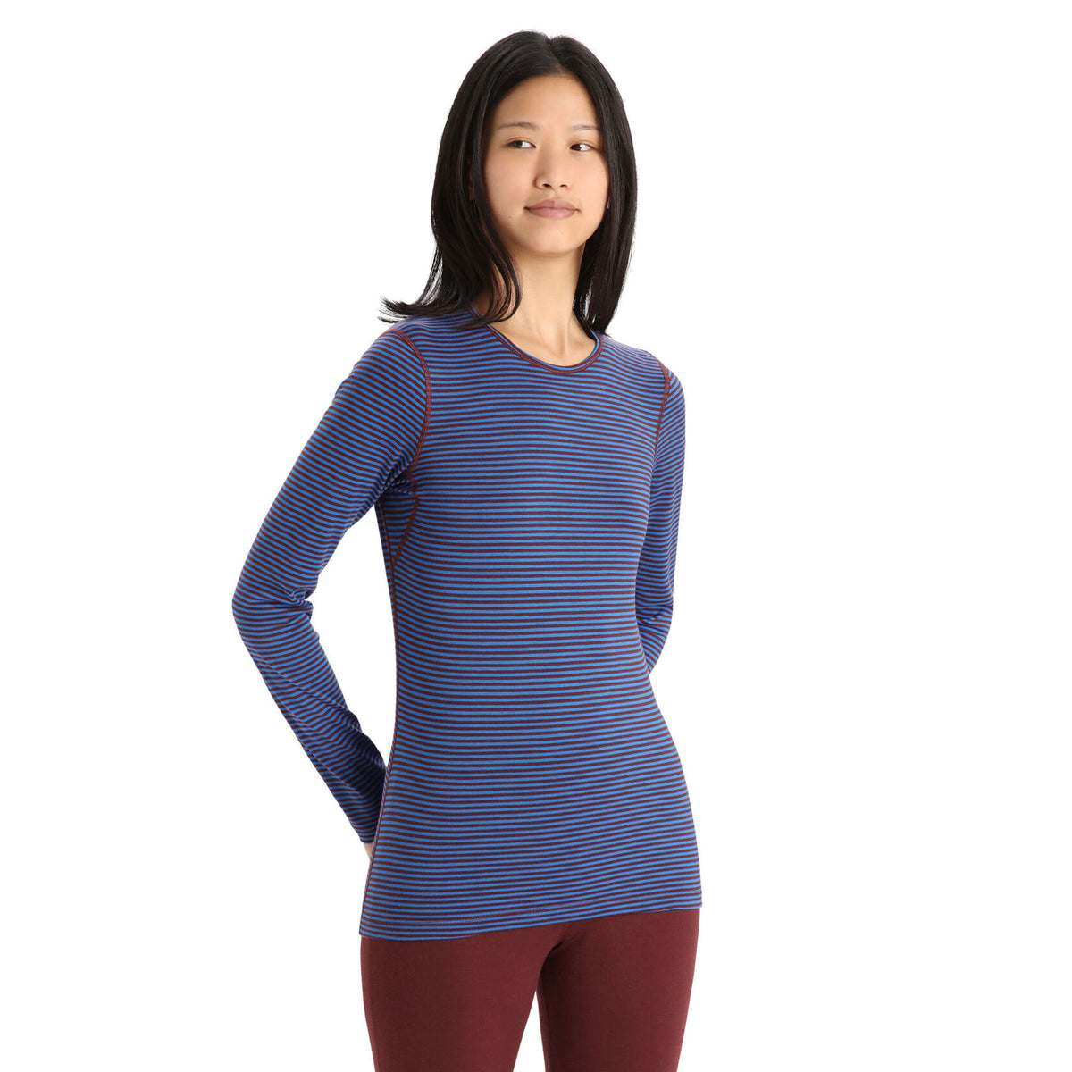 Icebreaker Women's Merino 200 Oasis Long Sleeve Crewe Thermal Top 