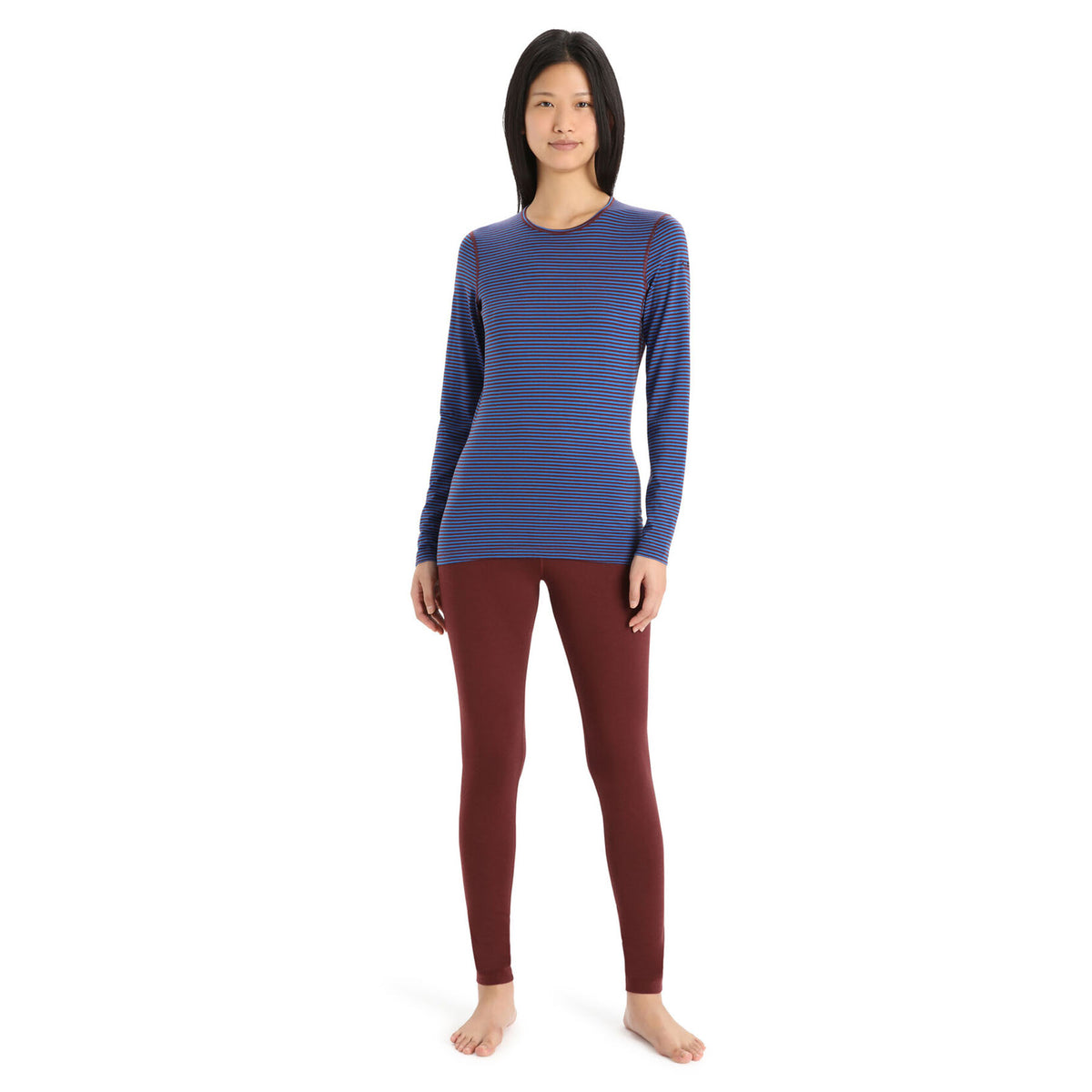 Icebreaker Women's Merino 200 Oasis Long Sleeve Crewe Thermal Top 